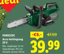 Lidl Parkside accu kettingzaag aanbieding