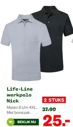 Welkoop Life-Line werkpolo Nick aanbieding