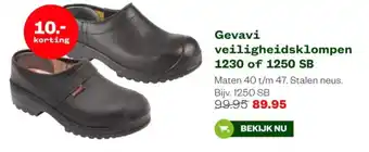 Welkoop Gevavi veiligheidsklompen 1230 of 1250 SB aanbieding