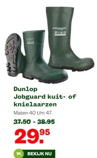 Welkoop Dunlop Jobguard kuit of knielaarzen aanbieding