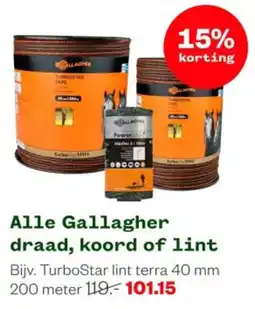 Welkoop Alle Gallagher draad, koord of lint aanbieding