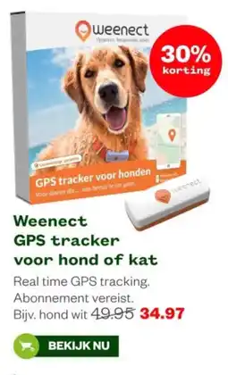 Welkoop Weenect GPS tracker voor hond of kat aanbieding