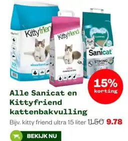 Welkoop Alle Sanicat en Kittyfriend kattenbakvulling aanbieding