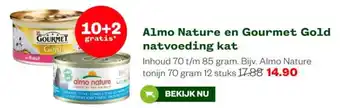 Welkoop Almo Nature en Gourmet Gold natvoeding kat aanbieding