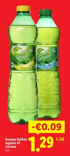 Lidl Groene ijsthee regular of citroen aanbieding