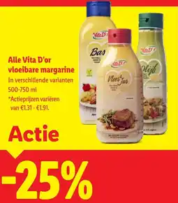 Lidl Alle Vita D'or vloeibare margarine aanbieding