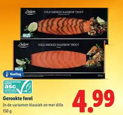Lidl Gerookte forel aanbieding