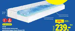 Lidl F.A.N. Koudschuim matras met gelschuim topper Sweet Dream XXL aanbieding