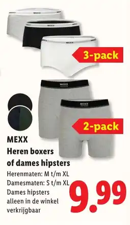 Lidl Mexx Heren boxers of dames hipsters aanbieding