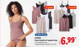 Lidl Esmara dames hemden of spaghettitops aanbieding