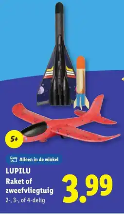 Lidl Lupilu raket of zweefvliegtuig aanbieding