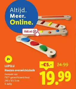 Lidl Lupilu houten evenwichtsbalk aanbieding