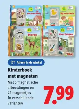 Lidl Kinderboek met magneten aanbieding