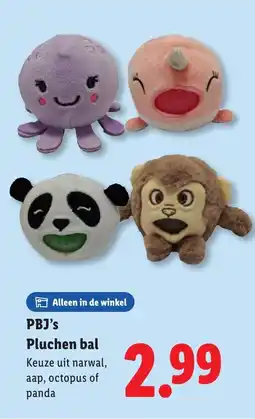Lidl PBJ's Pluchen bal aanbieding