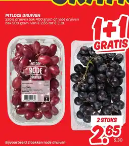 Dekamarkt Pitloze druiven aanbieding