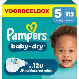 Etos Pampers Baby Dry Voordeelbox Luiers Maat 5 11-16 KG 112 stuks aanbieding