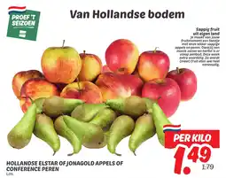 Dekamarkt Hollandse elstar of jonagold appels of conference peren aanbieding