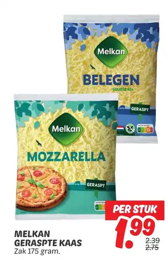 Dekamarkt Melkan geraspte kaas aanbieding