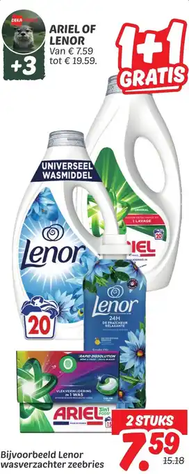 Dekamarkt Ariel of lenor aanbieding