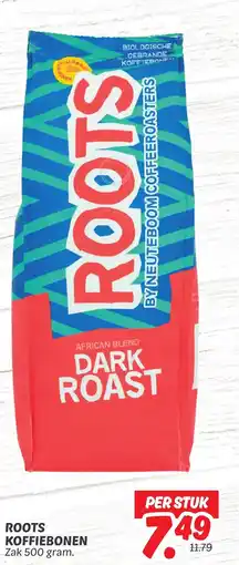 Dekamarkt Roots koffiebonen aanbieding