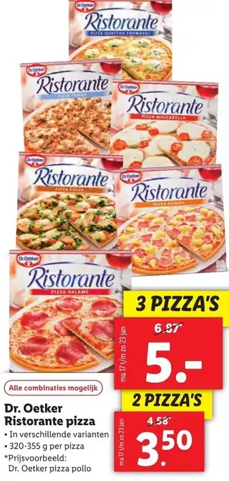 Lidl Dr. Oetker Ristorante pizza 320-335g aanbieding