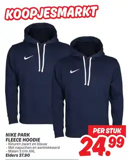 Dekamarkt Nike park fleece hoodie aanbieding