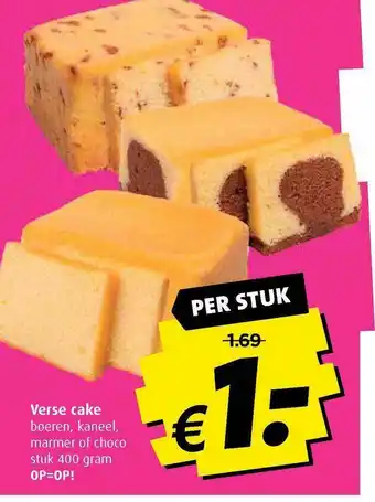 Boni Verse Caker Boeren, Kaneel, Marmer Of Choco Stuk 400 Gram aanbieding