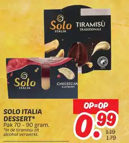 Dekamarkt Solo italia dessert aanbieding