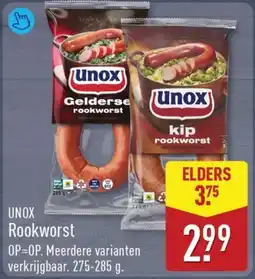 ALDI Unox Rookworst aanbieding