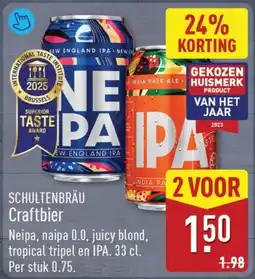 ALDI SCHULTENBRÄU Craftbier aanbieding