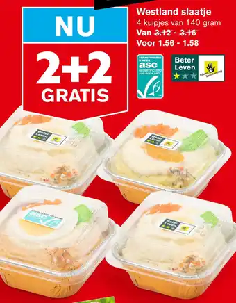 Hoogvliet Westland slaatje 140 gram aanbieding