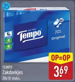 ALDI Tempo zakdoekjes aanbieding