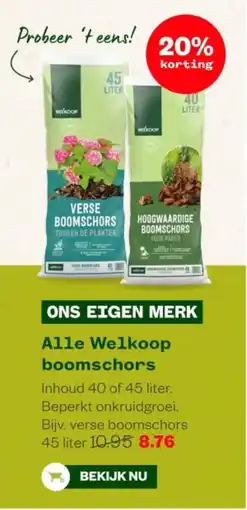 Welkoop Alle welkoop boomschors aanbieding