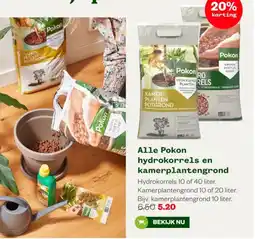 Welkoop Alle pokon hydrokorrels en kamerplantengrond aanbieding
