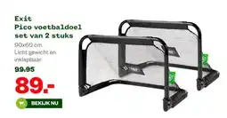 Welkoop Exit pico voetbaldoel set van 2 stuks aanbieding