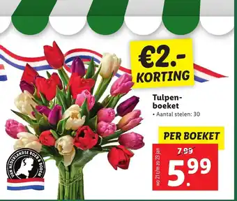 Lidl Tulpen- boeket aanbieding