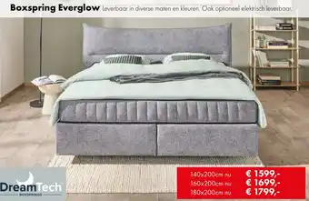 Woonsquare DreamTech Boxspring Everglow aanbieding