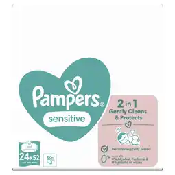 Albert Heijn Pampers Sensitive baby wipes 24-pack aanbieding