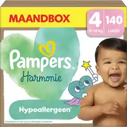 Albert Heijn Pampers Harmonie luiers maat 4 maandbox aanbieding