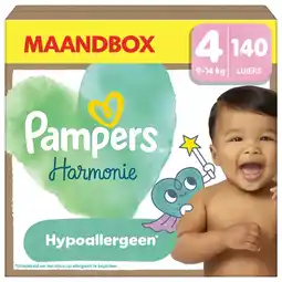 Albert Heijn Pampers Harmonie luiers maat 4 maandbox aanbieding
