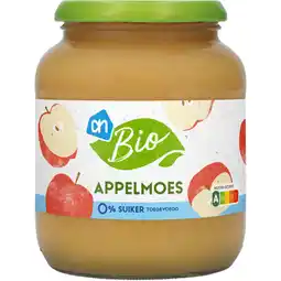 Albert Heijn AH Biologisch Appelmoes 0% suiker toegevoegd aanbieding