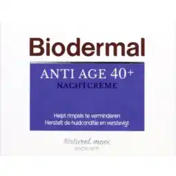 Albert Heijn Biodermal Anti-age 40+ nachtcrème aanbieding