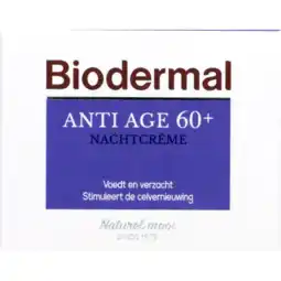 Albert Heijn Biodermal Anti-age 60+ nachtcrème aanbieding