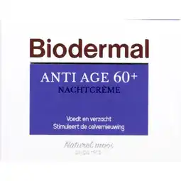 Albert Heijn Biodermal Anti-age 60+ nachtcrème aanbieding