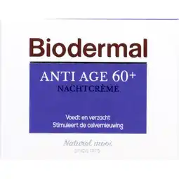 Albert Heijn Biodermal Anti-age 60+ nachtcrème aanbieding
