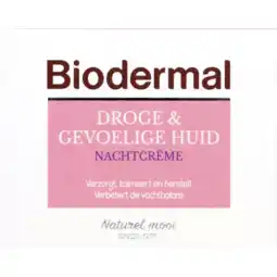 Albert Heijn Biodermal Droge & gevoelige huid nachtcrème aanbieding