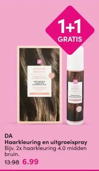 DA DA Haarkleuring en uitgroeispray aanbieding