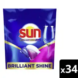 Albert Heijn Sun Brilliant shine all-in-1 vaatwascapsules aanbieding