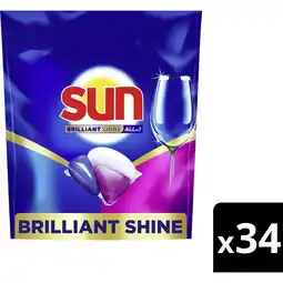 Albert Heijn Sun Brilliant shine all-in-1 vaatwascapsules aanbieding