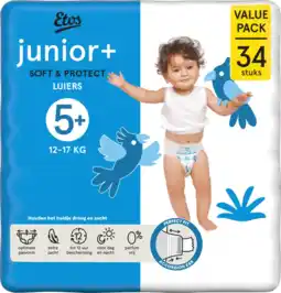 Albert Heijn Etos Junior+ soft & protect luiers maat 5+ aanbieding